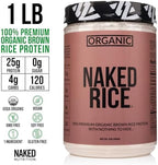 NAKED Rice 1Lb - Organic Brown Rice Protein Powder - Vegan Protein Powder, GMO Free, Gluten Free & Soy Free. Plant-Based Protein, No Artificial Ingredients - 15 Servings