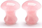Mushroom Gua Sha, Rose Quartz Mushroom Massage Tool for Muscle Relaxing Women Facial Skin Care