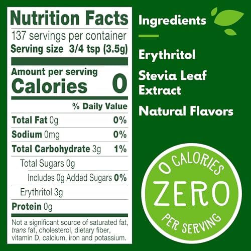 Truvia Original Calorie-free Sweetener from the Stevia Leaf,17 Ounce Refill Bag,(Pack of 2)