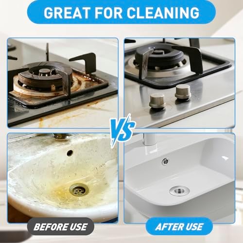 5 PCS Stainless Steel Wire Brushes, Heavy Duty Metal Bristle Cleaning Brush, for Cleaning Kitchen Gaps, Floor Drain, Hair Catch, Sink (White)