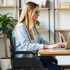Magshion Foldable Transport Wheelchair for Adults 250 Lbs, Lightweight Transport Chair for Seniors, Portable Wheel Chair with Removable Cushion, Push-to-Lock & Hand Brakes, 17.5" Seat (Black Frame)