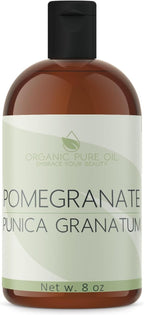 Pomegranate Seed Oil - 8 oz - Pure, Unrefined, Non GMO, Cold Pressed, Sweet Carrier Oil for Hair, Skin Nails Body Face DIY Soaps & More - Hydrate Nourish Replenish Moisturize - Packaging May Vary