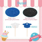 24Pcs Police Academy Graduation Cupcake Toppers, Police Officer Party Supplies, Retirement Party Decorations for Police Officer, Police Officer Birthday Party Decorations