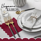 Burgundy Scalloped Napkins Disposable 50 Pcs 2-Ply Burgundy Scalloped Cocktail Napkins Paper Everyday for Cocktail Parties, & Party Supplies