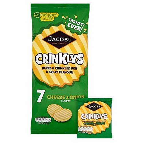 Jacob's Crinklys Cheese & Onion 25g x - 7 per pack