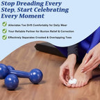 10Pcs Gel Toe Separators for Overlapping Toes, Bunions, Big Toe Alignment, Corrector and Spacer (Blue)