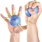 Handmaster Plus Physical Therapy Hand Exerciser - Forearm Exerciser with Stress Relief Ball - Hand Therapy Balls for Exercise, Training - Finger Exerciser & Strengthener - Soft Tension, Purple
