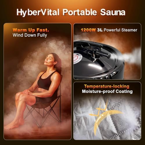 Portable Sauna for Home, Spacious Sauna Tent with 3.0L Fast-Heating Steamer Steamer & Ergonomic Chair for Full Body SPA, Easy Assembly Quick Heat-Up Sauna Experience