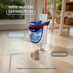 O-Cedar H2prO Flat Mop System | Quick Cleaning Tool | Clean with Water | Machine Washable Reusable Microfiber Mop Pad | Safe on Wood Floors, Vinyl, Tile, Baseboards, Walls