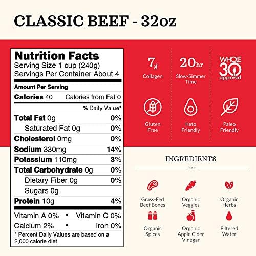 Kettle & Fire KETTLE & FIRE Bone Broth, Beef, 32 Oz