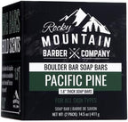 Men’s All-in-One Shampoo & Body Soap Bars – Extra Thick 1.6” Glycerin Hair & Body Soap - 2 Soap Bars - Pacific Pine Scent - with Oat Protein & Black Pine Essential Oil - Made in USA - 14.5 oz