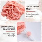 2 PCS Soap Bar Loofah, 2 in 1 Loofah Washcloth Combo, Bath Sponge with Drawstring, That Holds Bar Soap,for Cleansing and Smooth Skin (Pink, Green)