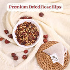 FullChea - Rose Hips Tea Bags, 50 Teabags Rosehip Tea, 3g/bag - Premium Rose Hips - Non-GMO - Caffeine-free - Support Digestion & Boost Immunity