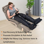 LONGEST Lymphedema Pumps Legs Foot Compression Therapy Lymphatic Drainage Massager Air Compression Boots Leg Recovery System for Swelling, Circulation & Pain Small