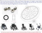 Wheelchair Caster Bearings,Wheelchair Front Wheel Bearings,Transport Chairs,Rollator,Wheelchair Universal Replacement Parts,ID8.0*OD22*T11mm,Compatible with 8.0MM(5/16") Wheel axles,STDS1011,(4pcs)