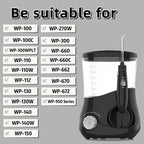 Replacement Hose and Handle Parts Compatible with Waterpik Replacement Parts - Waterpik Water Flosser WP-100 WP-300 WP-660 WP-900 Series Oral Irrigator, Oral Hygiene Accessories(Slide Switch, Black)
