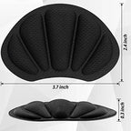 Shoe Heel Inserts, 8 Pcs Mesh Self-Adhesive Heel Cushion Pads for Back of Heel, Heel Cushion Inserts Prevent Shoes Too Big for Women Men, Black