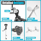 50 Gallons Pneumatic Mixer, 1.135m/3.72ft Stainless Steel Detachable Drum Mixer Silver Coating Mix Tool Barrel Paint Mixer of 50-2000rpm Stepless Speed with Built-In Silencer