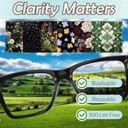 6 PCS Glasses Cleaning Cloth Eyeglass Lens Microfiber Cleaning Cloth Reusable Phone Screens Camera Cute Aesthetic Women Girls(6.3"x6.3")-Green Black