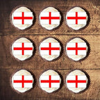 England Flag Edible Cupcake Toppers, Flags Of The World Cake Decorations, Eurovision Party Decorations, Football and Rugby Cake Decor 50 x 3cm / 1.18 Inch Wafer Card Toppers