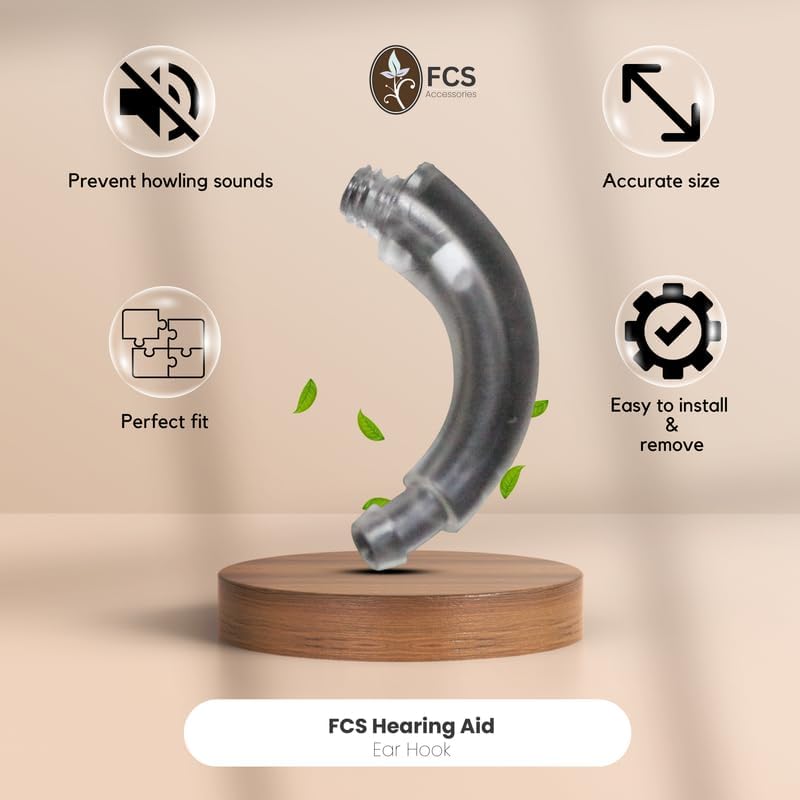 FCS Hearing Devices Ear Hook for Phonak Bolero V90 P BTE - Replacement Accessories | Hearing Devices | Easy Install | Durable ABS | Anti-Howling Ear Hook