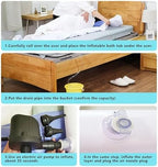 Medical Bedside Shower Inflatable Bathtub Kit,Portable Inflatable PVC Body Washing Basin System with Water Bag & Electric Air Pump,Bath in Bed Assistive Aid