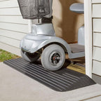 Silver Spring Solid Rubber Threshold Ramp 1-1/2" Rise 1,500 lb. Capacity for Wheelchairs and Power Scooters Indoor Outdoor Use