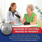 Doctor Developed Compression Gloves for Women and Men, Open-Finger Arthritis Gloves, Typing Gloves, Arthritis & Carpal Tunnel
