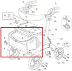 Replacement Parts for Drive Nitro Aluminum Rollator, (7. Bag - for Red Nitro)