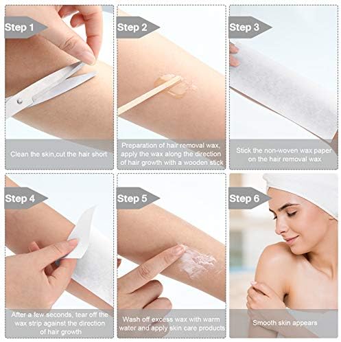 Maitys 400 Non-woven Waxing Strips for Facial, Body, Leg, Face and Bikini Hair Removal (White)