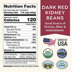 Organic Dried Dark Red Kidney Beans 5 lb - Non-GMO, USDA Organic, Farmed From Regenerative Soil, Tested Clean Certified, Vegan, Rich in Fiber & Protein for Soups, Salads, & Chili - Grown In USA by Doudlah Farms
