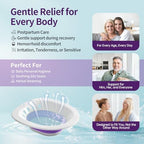 RUGUO Sitz Bath for Toilet Seat - Yoni Steam Seat - Sitz Bath for Hemorrhoids and Postpartum Care - Portable Bidet BPA Free - Foldable Basin for Epsom Salt Soak - Amethyst