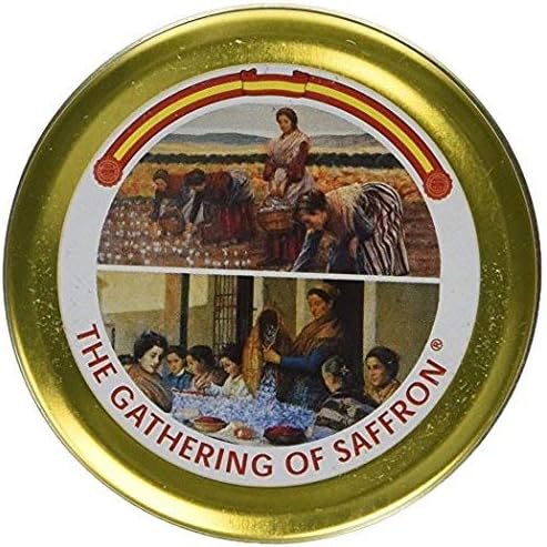 The Gathering of Saffron Brand Saffron, 1 gm X 12 tins Pure Spanish, Imported by Aiva Products With 2D Barcode