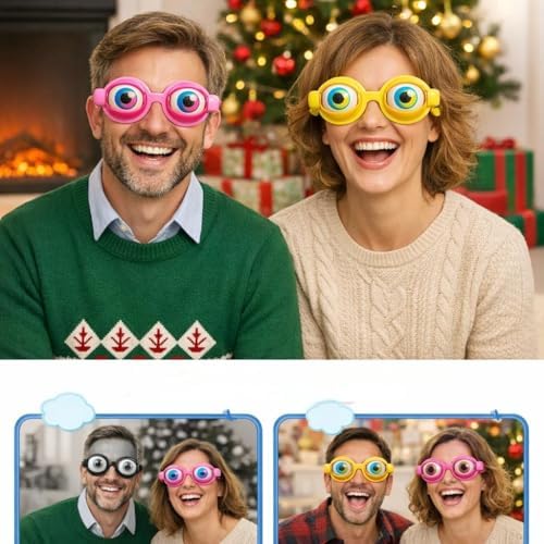 2026 New Winking Glasses for Shows and Parties Crazy Eyes Glasses, for a Birthday Party, Suitable for Birthday Party