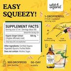Wild & Organic Ginger Root Extract Drops - Immune & Digestive Support - Liquid Ginger Supplements - Easy to Add to Tea - Vegan, Sugar & Alcohol-Free Tincture - 4 fl oz
