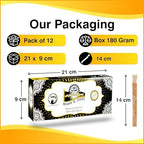 Al Sudais Miswak Natural Toothbrush Pack of 12 | Natural Toothbrush for Teeth Whitening, Oral Health, Fresh Breath, Siwak Stick Organic Wooden Vacuum Sealed Tooth Brush, Miswak Sticks for Teeth Sewak