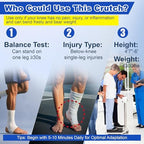 Knee Crutch with Adjustable Safety Kneepad | Non-Slip Mobility Aid for Left or Right Leg | Comfortable Peg Leg Alternative for Foot & Ankle Surgery Recovery, Leg Injury Support