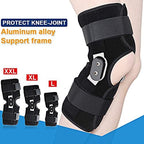 Adjustable Kneelet Knee Brace Patella Support Protector Alloy Hinged Sports Stabilizer Kneepad Wrap