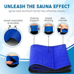 Waist Trimmer Belt for Women and Men – Slimming Body Shaper for Weight Loss – Sweat Band Wrap Ab Stomach Fat Burner Slimming Belt Blue
