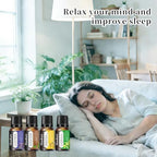 6 Pack Essential Oil Gift Set, Premium Fragrance Essential Oil for Diffuser, Home Care, Humidifiers, Air Purifier, Water soluble Essential Aromatherapy Oil for Relax Travel Sleep Mood 10ml / 0.34fl.oz