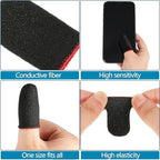 Jiuguva 120 Pcs Finger Sleeve for Gaming Anti Sweat Game Controller Thumb Sleeve Breathable Finger Covers Touchscreen Gaming Gloves for Mobile Phone Game, 4 Designs(Colorful)