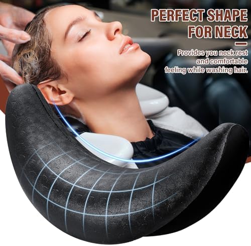 Noverlife Salon Shampoo Bowl Neck Rest, Shampoo Bowl Pillow Neck Pillow for Salon Shampoo Sink, Neck Cushion Salon Wash Bowl Neck Rest Portable Washing Sink Basin Pillow Support for Barbershop