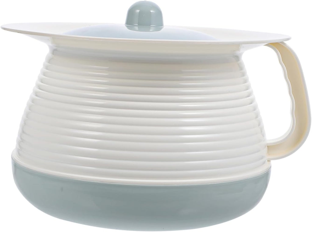 GLEAVI Portable Spittoon with Lid 8.07X8.07X5.31In Covered Night Urinal Chamber Pot for Home Hospital Use Adult Child Pee Bucket Medical Aid