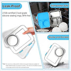 Stainless Steel Bento Lunch Box：7+ Older Kids，Teens ＆ Adult with Insulated Food Jar,Leakproof 3-Compartment,BPA-Free, Eco-Friendly,Dishwasher Safe, Large-Capacity Box, School,Office,Travel （Blue)
