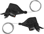 CYSKY Bike Shifter Levers 1 Pair 3x8 Speed Gear Shifter Mountain Bicycle Derailleur with Gear Indicator Right and Left Thumb Shift Levers Combo (3x8 24 Speed)