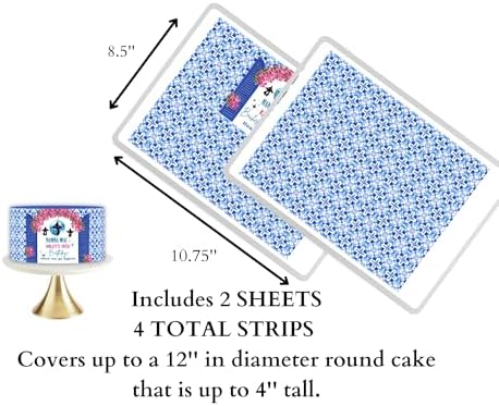 Mamma Mia, Mamma Mia Birthday Party, Mamma Mia Cake Topper, Dancing Queen Cake Topper, Mediterranean Cake Topper, Santorini Door, Greece 2 Tier Cake Wrap, Moroccan Tile
