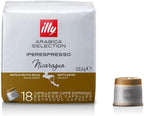 illy Coffee, Arabica Selection Nicaragua Espresso Capsules, Single Origin, For Brewing with iperEspresso Capsule Machines, 18 Count