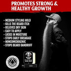 Mad Viking Valhalla Beard Balm – Non-Greasy Balm to Soften and Style with a Medium Hold - Made with Shea Butter, Beeswax & Premium Oils - Smooth Sandalwood & Vanilla Scent, Made in the USA - 2oz