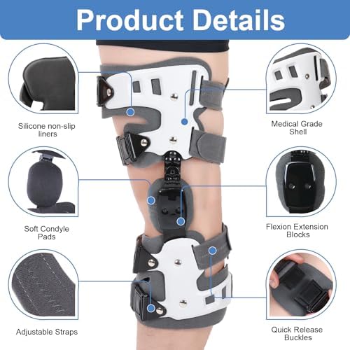 OA Unloader Knee Brace for Osteoarthritis Pain Relief - Adjustable Valgus/Varus Correction Knee Support with ROM Control & Bone-on-Bone Stabilization for Men & Women (Right)