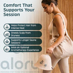 100% Merino Wool Sauna Hat for Women & Men with Aroma Diffuser, Ultra Soft Heat Protection for Hair & Scalp, Lightweight Merino Wool Sauna Cap, Hanging Loop & Storage Bag Included